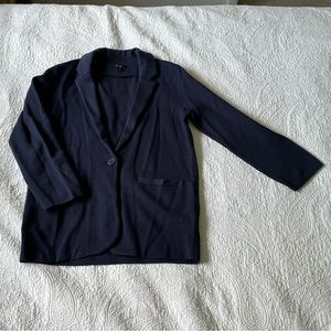 J Crew Cecile relaxed sweater-blazer (navy, Size S)